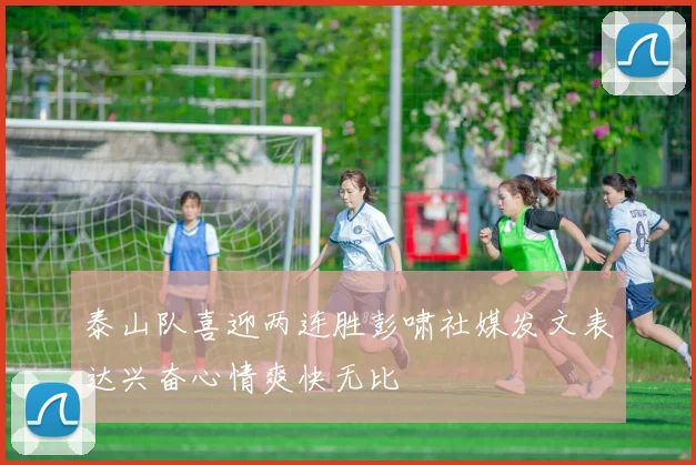 泰山队喜迎两连胜彭啸社媒发文表达兴奋心情爽快无比